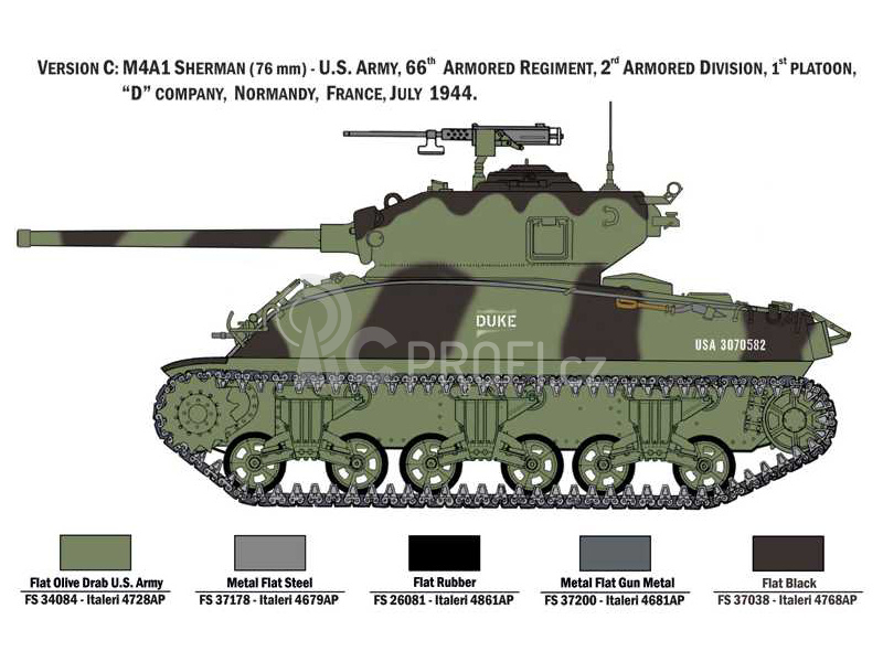 Italeri M4A1 Sherman s U.S. pěchotou (1:35)