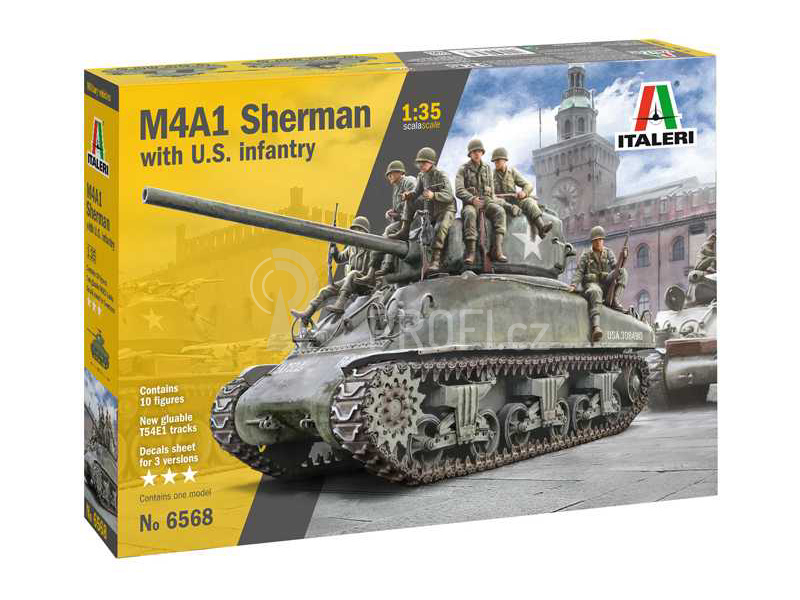 Italeri M4A1 Sherman s U.S. pěchotou (1:35)