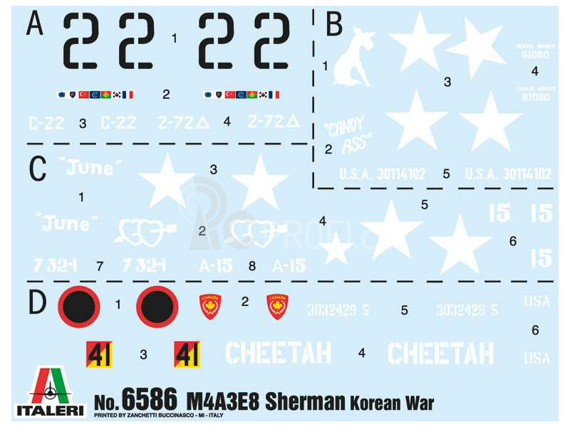 Italeri M4A3E8 Sherman Korean War (1:35)