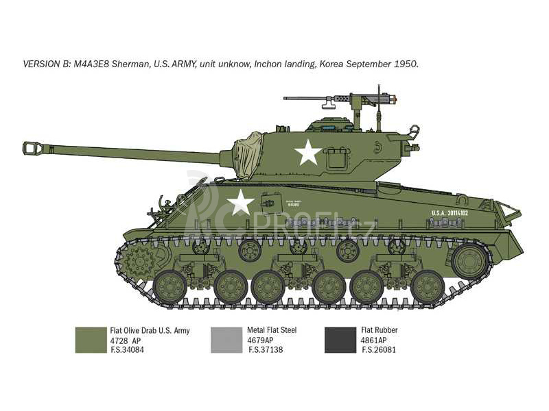 Italeri M4A3E8 Sherman Korean War (1:35)