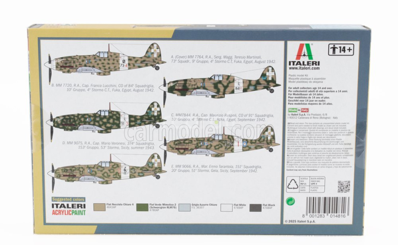Italeri Macchi Mc.202 Folgore Wwii - Italian Army 1940 - Military Airplane 1:72 /