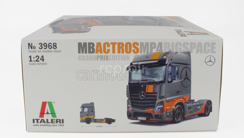 Italeri Mercedes benz Actros 1845 Mp4 Bigspace Tractor Truck Grand Prix Edition 2-assi 2020 1:24 /