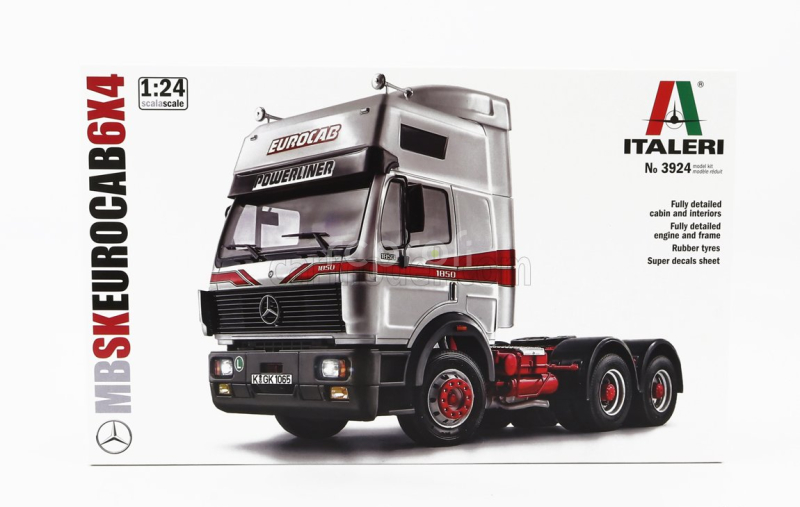 Italeri Mercedes benz Sk1850 Eurocab Tractor Truck 3-assi 1994 1:24 /