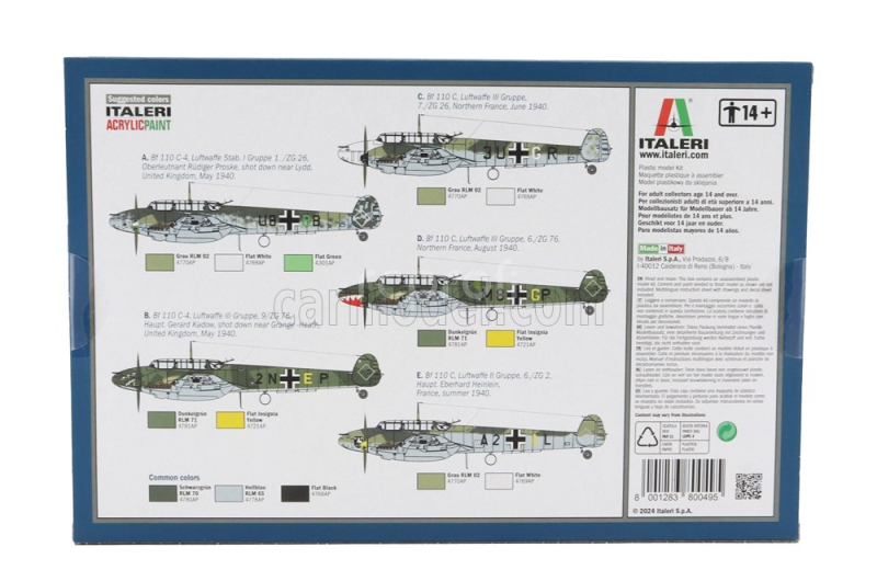 Italeri Messerschmitt Bf 110c Zerstorer Military Airplane 1941 1:72 /