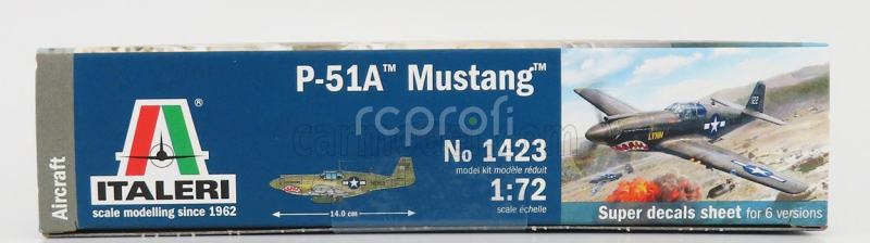Italeri North american P-51a Mustang Airplane Military 1941 1:72