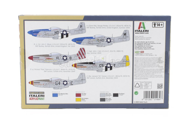 Italeri North american P-51d Mustang Military Airplane 1941 1:72 /