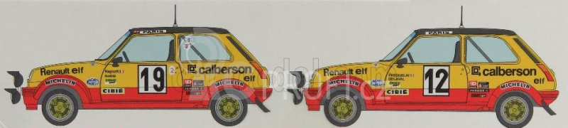 Italeri Renault 5 Alpine Turbo N 19 + 5 Alpine Turbo N 12 1978 1:24