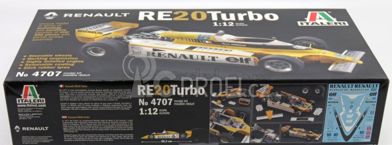 Italeri Renault F1  Re20 Turbo N 16 Season 1980 R.arnoux - N 15 J.p.jabouille 1:12 Žlutá Bílá