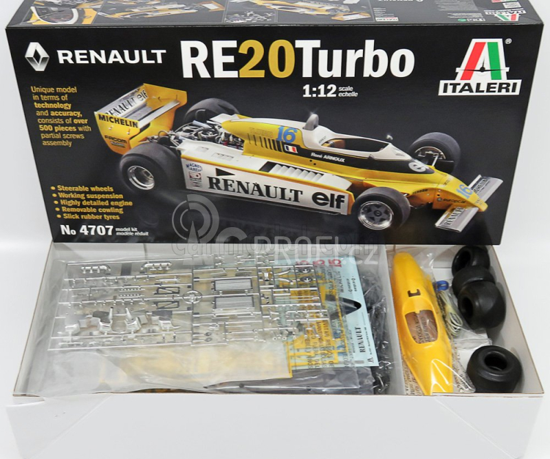 Italeri Renault F1  Re20 Turbo N 16 Season 1980 R.arnoux - N 15 J.p.jabouille 1:12 Žlutá Bílá