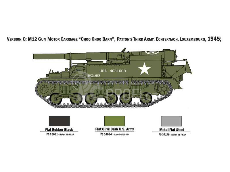 Italeri samohybné dělo M12 (1:72)