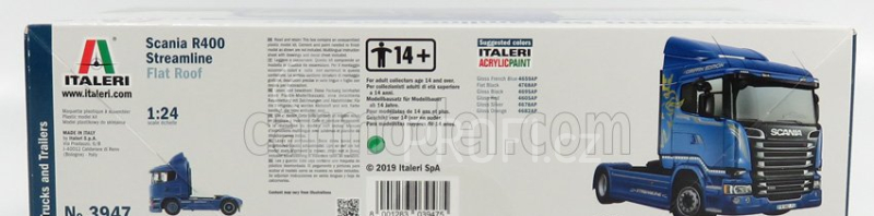 Italeri Scania R400 Streamline Flat Roof Tractor Truck 2-assi 2010 1:24 /