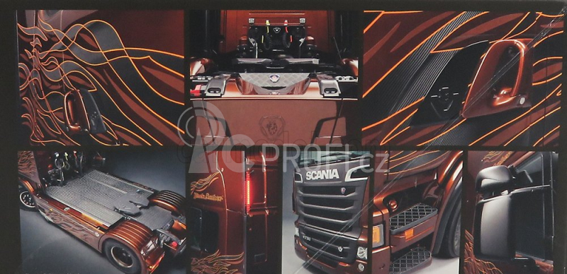 Italeri Scania R730 Tractor Truck Black Amber 2-assi 2011 1:24 /