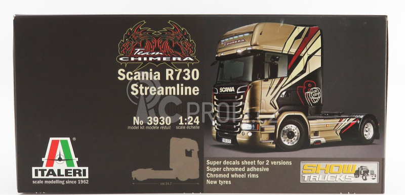Italeri Scania R730 Tractor Truck Streamline Team Chimera 2-assi 2011 1:24 /