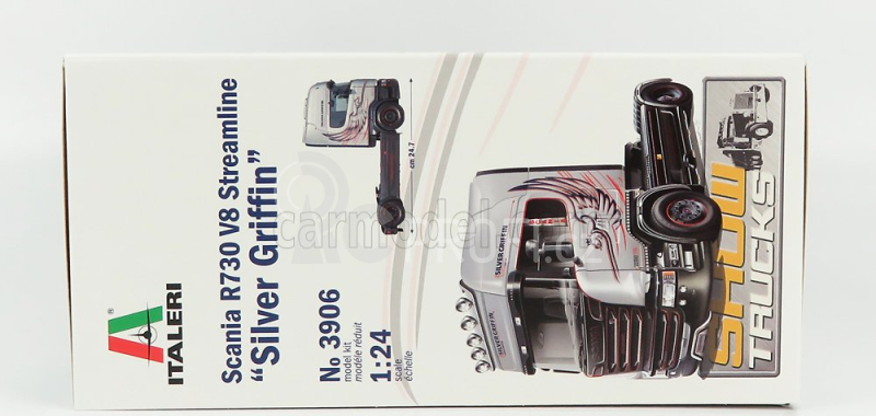 Italeri Scania R730 Tractor Truck V8 Streamline Silver Griffin 2-assi 2011 1:24 /