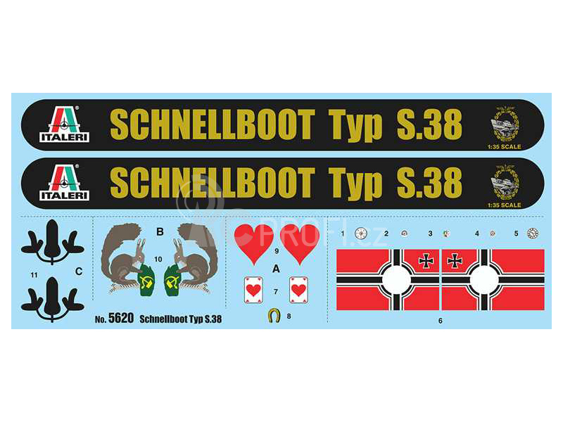 Italeri Schnellboot S-38 s kanónem Bofors (1:35)