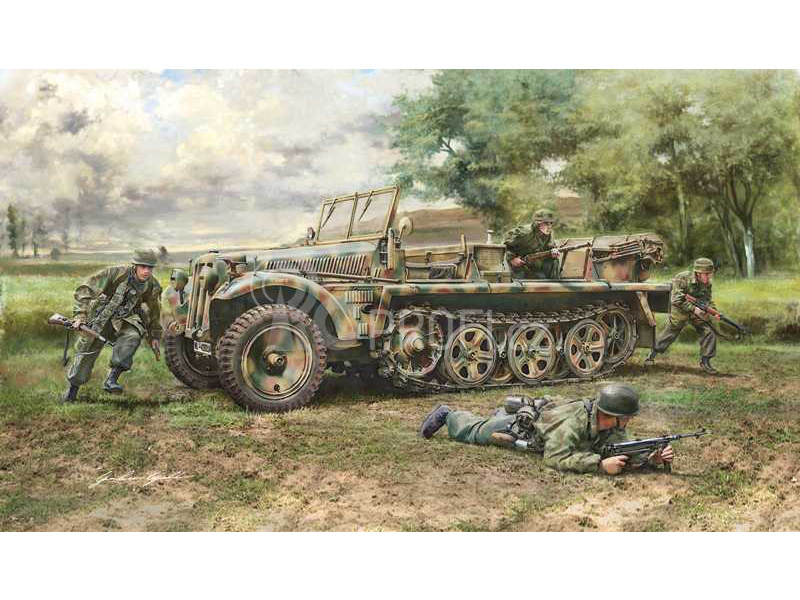 Italeri Sd. Kfz. 10 Demag D7 s výsadkáři (1:35)