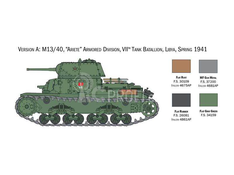 Italeri Semoventi M13/40, M14/41, M40 a M41 (1:56)