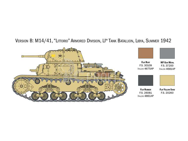 Italeri Semoventi M13/40, M14/41, M40 a M41 (1:56)