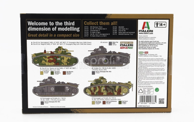 Italeri Tank Char B1 Bis Military 1935 1:56 /