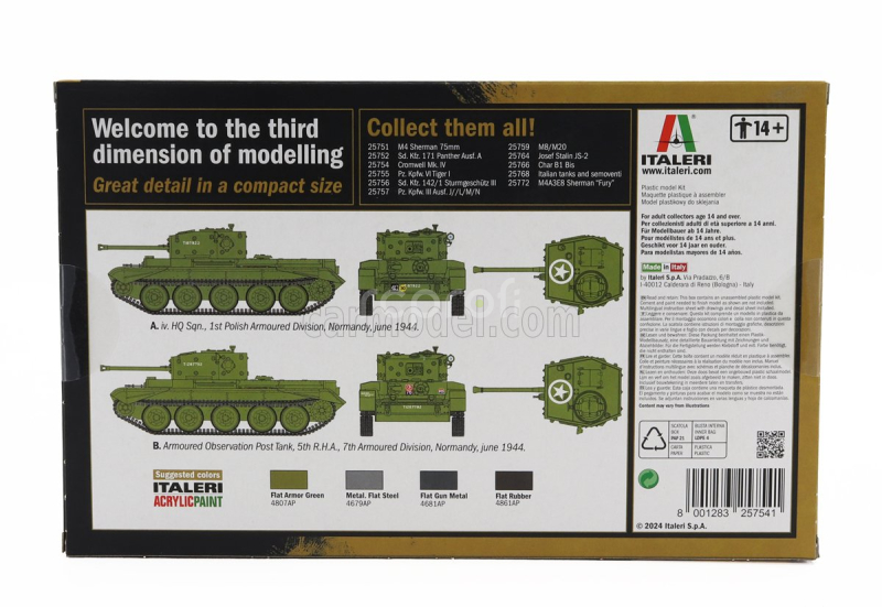 Italeri Tank Cromwell Mk.iv Tank Military British Cromwell 1944 1:56 /