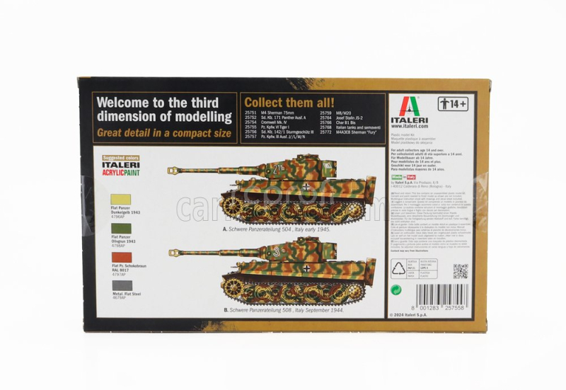 Italeri Tank Pz. Kpfw. Vi Tiger I Ausf. E Military 1945 1:56 /