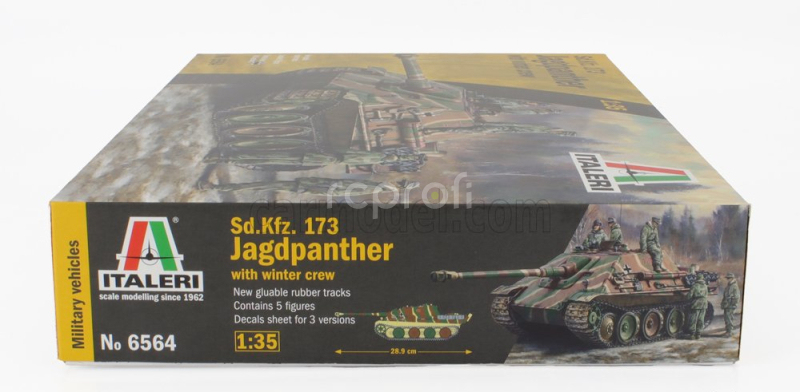 Italeri Tank Sd.kfz. 173 Jagdpanther With Winter Crew Military 1945 1:35 /