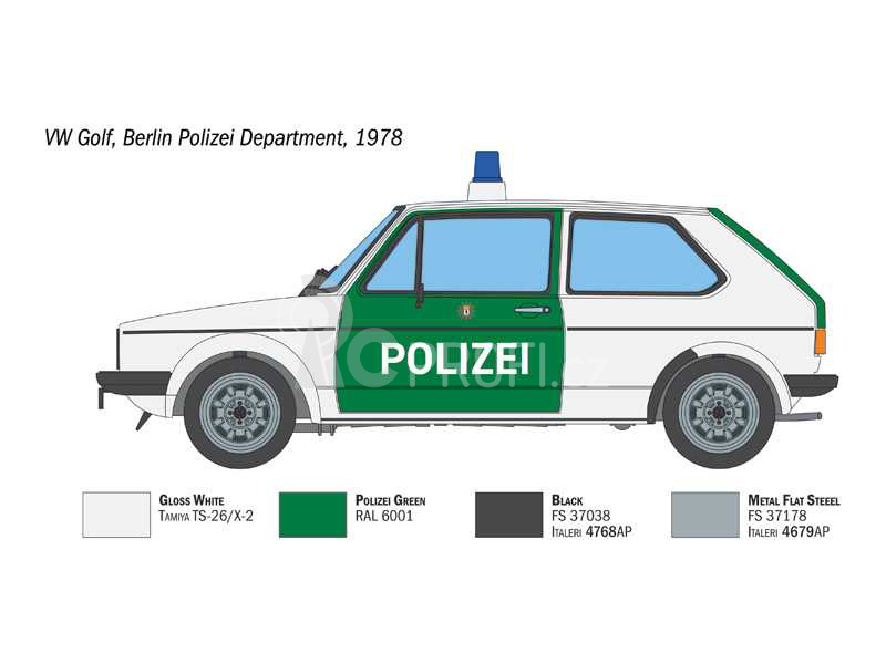 Italeri Volkswagen Golf Polizei (1:24)