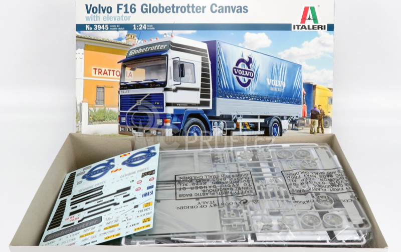 Italeri Volvo F16 Intercooler Truck Globetrotter 2-assi 1982 1:24 /