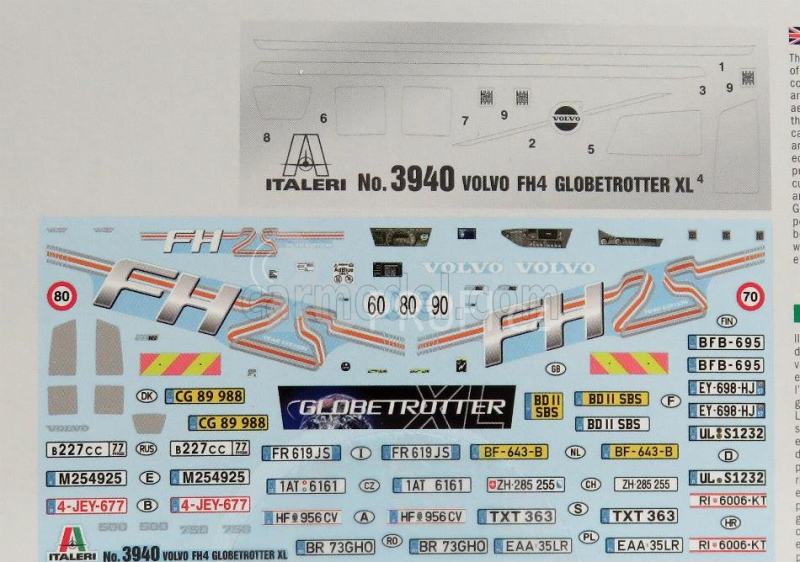 Italeri Volvo Fh4 750 Globetrotter Xl Tractor Truck 2016 1:24 /