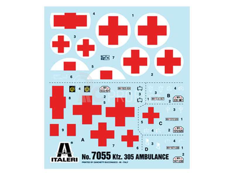 Italeri vozidlo Kfz. 305 Ambulance (1:72)