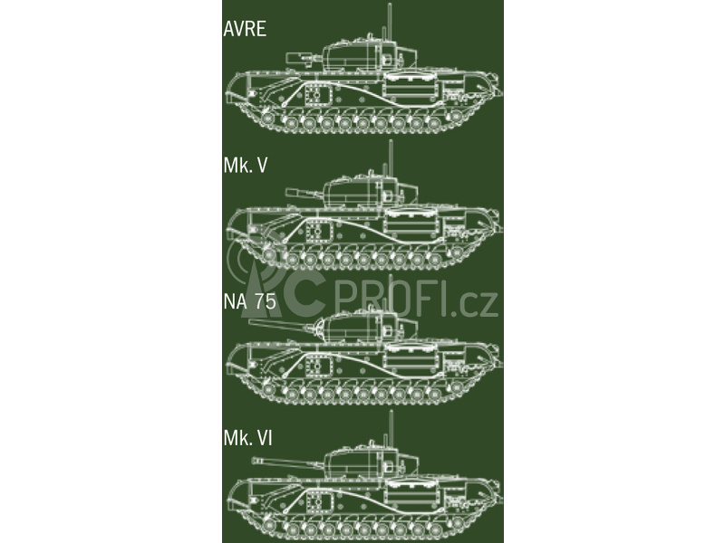 Italeri Wargames - Churchill Mk.III / IV / AVRE / NA75 (1:56)