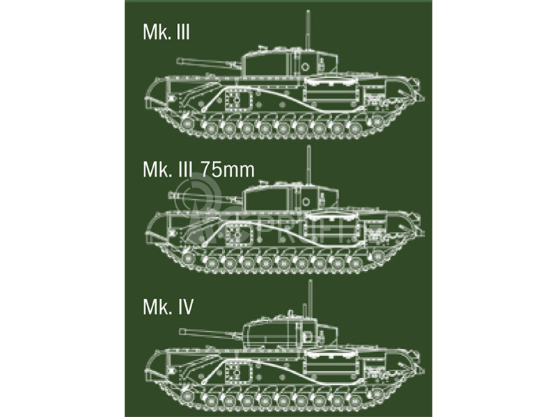 Italeri Wargames - Churchill Mk.III / IV / AVRE / NA75 (1:56)