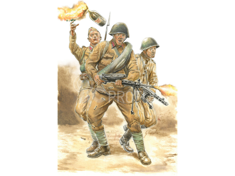 Italeri Wargames figurky WWII sovětská pěchota (1:56)