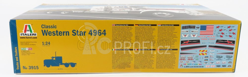 Italeri Western star 4964 Tractor Truck 3-assi 1970 1:24 /