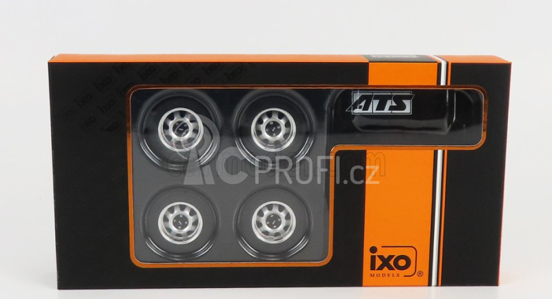 Ixo-models Accessories Kovový stojan se čtyřmi pneu Ats 1:18, černá