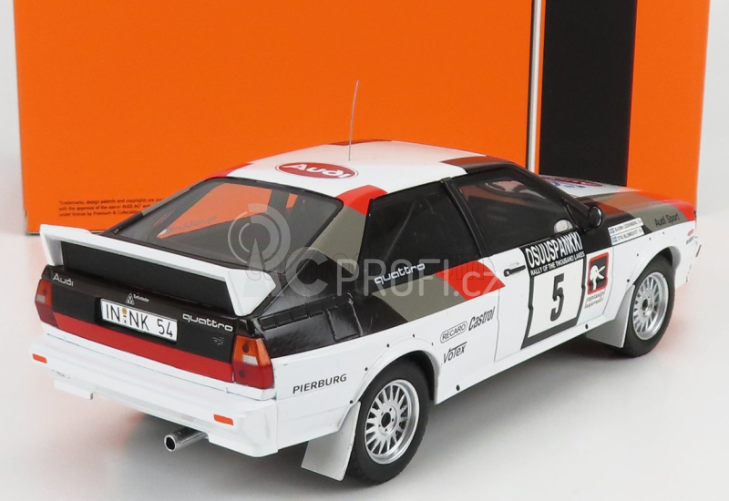 Ixo-models Audi Quattro N 5 Rally 1000 Lakes 1982 S.Blomqvist - B.Cederberg 1:18