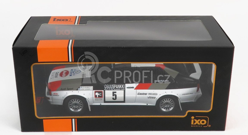 Ixo-models Audi Quattro N 5 Rally 1000 Lakes 1982 S.Blomqvist - B.Cederberg 1:18