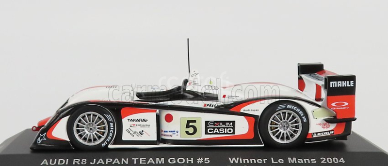 Ixo-models Audi R8 3.6l Turbo V8 Team Goh Audi Sport Japan N 5 Winner 24h Le Mans 2004 T.kristensen - S.ara - R.capello 1:43 Bílá Červená
