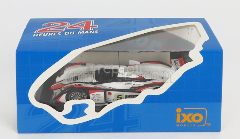 Ixo-models Audi R8 3.6l Turbo V8 Team Goh Audi Sport Japan N 5 Winner 24h Le Mans 2004 T.kristensen - S.ara - R.capello 1:43 Bílá Červená