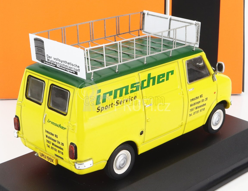 Ixo-models Bedford Cf Van Team Irmscher Rally Assistance 1969 1:43 Žlutá Zelená