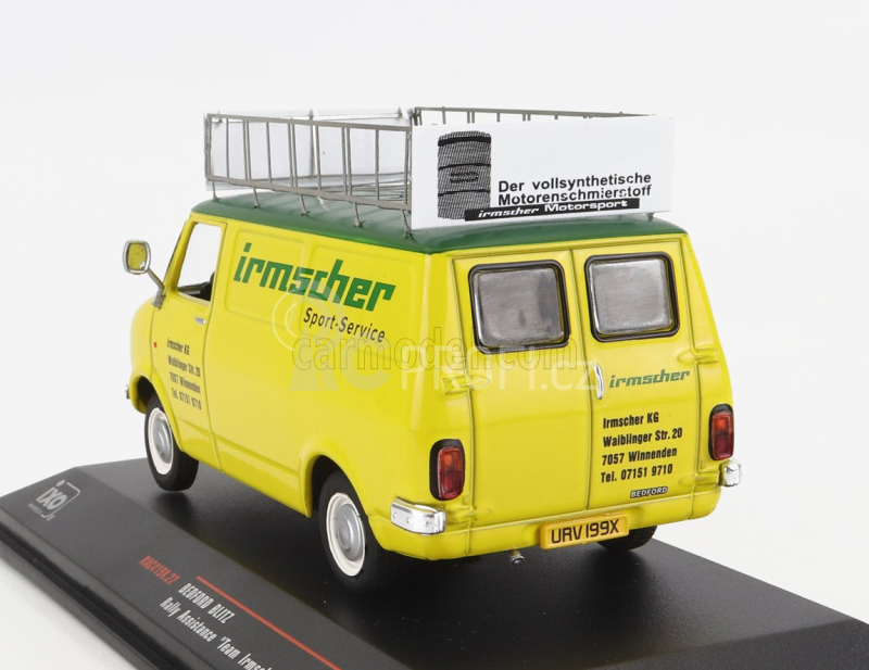 Ixo-models Bedford Cf Van Team Irmscher Rally Assistance 1969 1:43 Žlutá Zelená