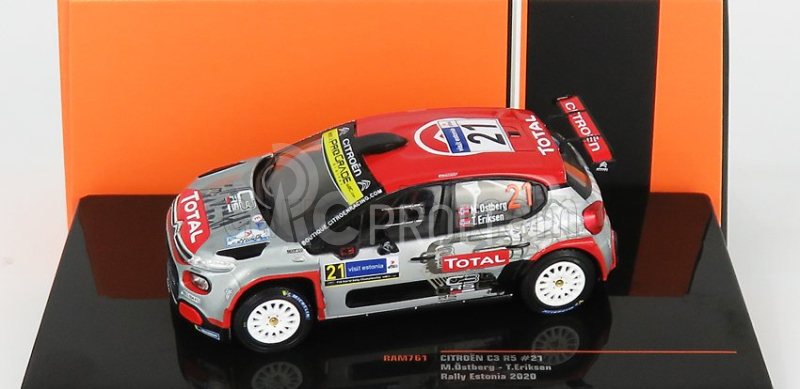 Ixo-models Citroen C3 R5 N 21 Rally Estonia 2020 M.Ostberg - T.Eriksen 1:43