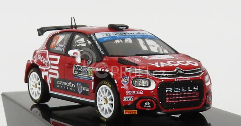 Ixo-models Citroen C3 Rally2 N 23 Rally Montecarlo 2022 1:43, červená