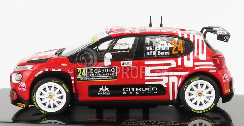 Ixo-models Citroen C3 Rally2 N 24 Rally Montecarlo 2021 1:43, červená