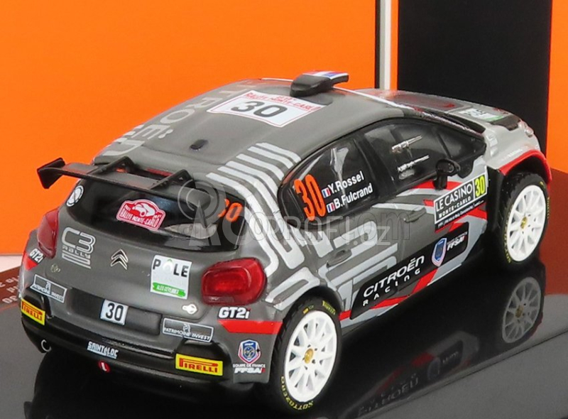 Ixo-models Citroen C3 Rally2 N 30 Rally Montecarlo 2021 1:43, stříbrná