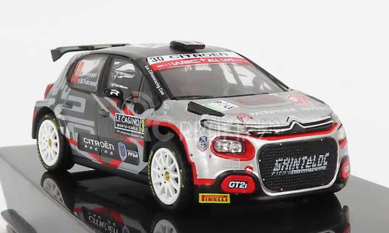 Ixo-models Citroen C3 Rally2 N 30 Rally Montecarlo 2021 1:43, stříbrná