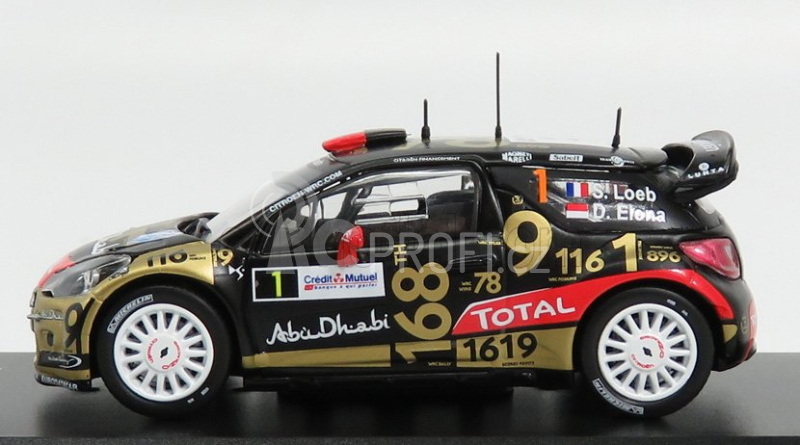 Ixo-models Citroen Citroen Ds3 Abu Dhabi Wrc N 1 Rally France 2013 1:43, černá