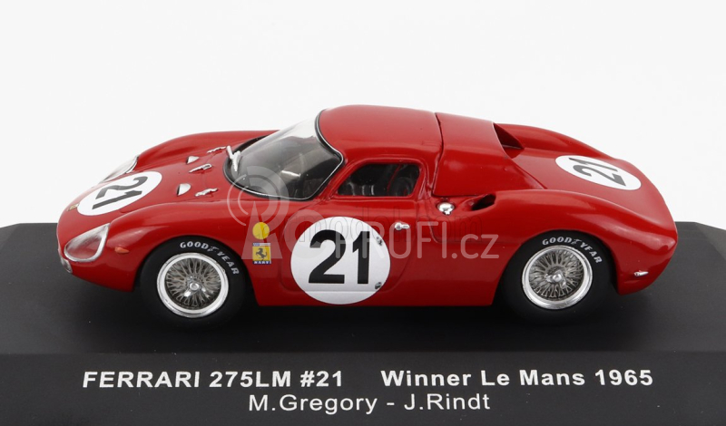 Ixo-models Ferrari 250lm 3.3l V12 Ch. N5893 Team N.a.r.t. N 21 1:43, červená