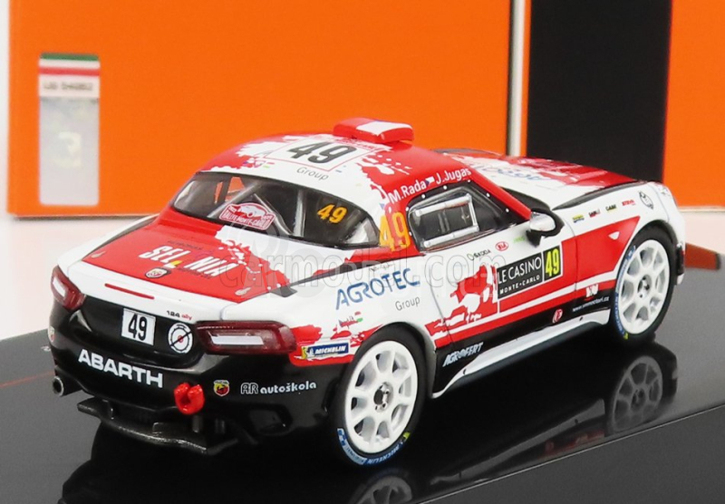 Ixo-models Fiat 124 Abarth Rgt N 49 Rally Montecarlo 2022 1:43, bíločervená