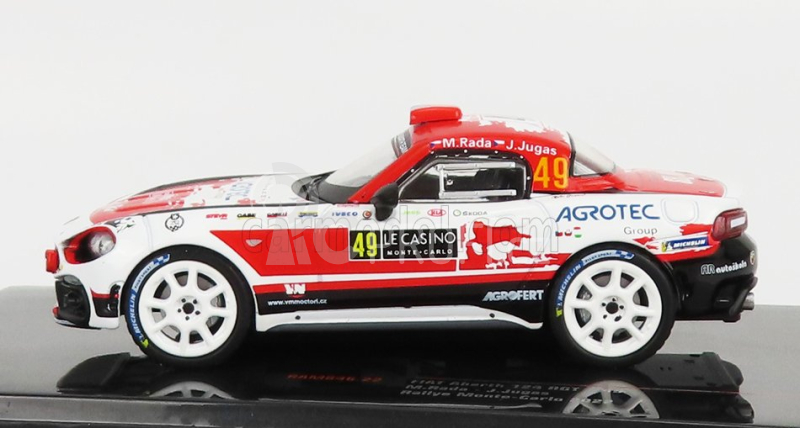 Ixo-models Fiat 124 Abarth Rgt N 49 Rally Montecarlo 2022 1:43, bíločervená